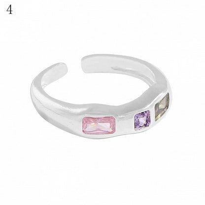 Ring 9 Strass Y2K Bittersüß Verzierte Optionen