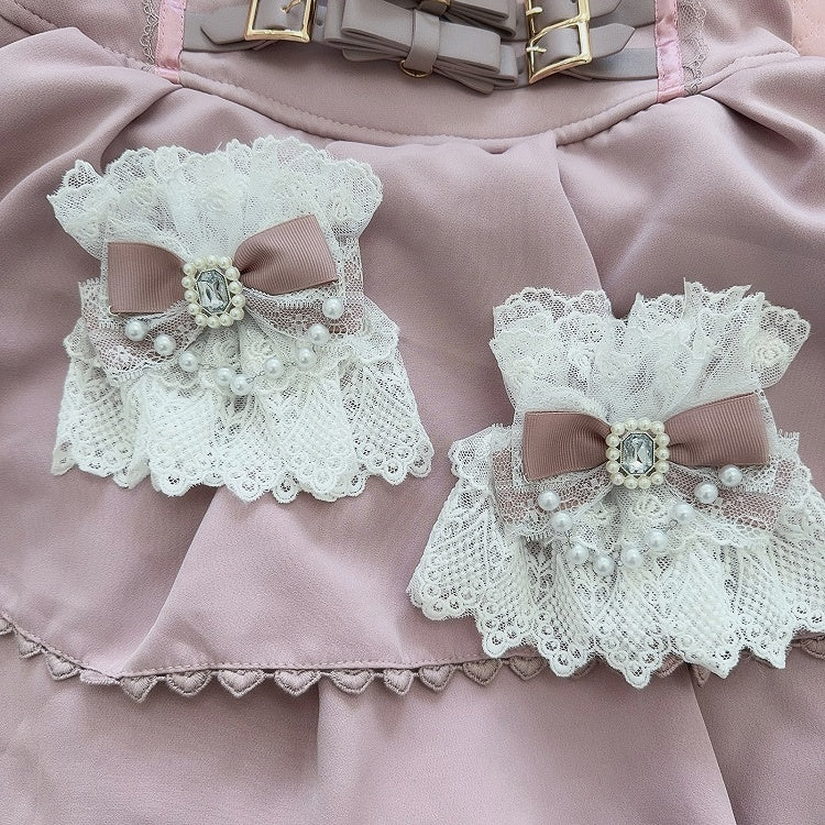 Wrist Decorated Color Cuffs Charm Options Rhinestone Bowknot Beaded Lace 5