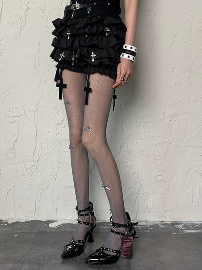 詳細 蝶結びタイツ 5 ウェイストランドパンク オプション カラー