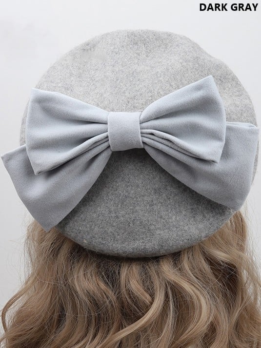 Bowknot Beret With Lolita Options Color 12 Detachable