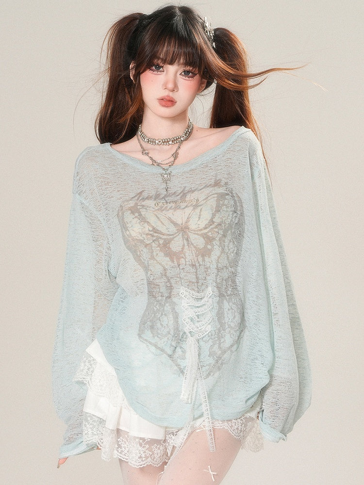 Glamorous Lange Ärmel zum Schnüren Top Detail Sonnengrün/Beige Schutz