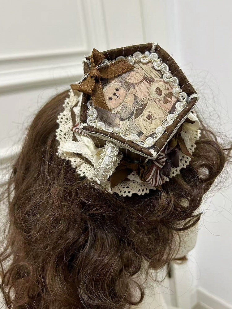 Bear Brown Hairband Ears Teacup Plush