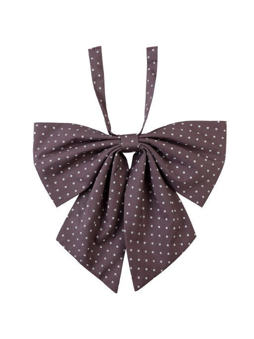 ダークリボン柄 ブルー/パープル/グリーン/ホワイト/レッド タイ ドット