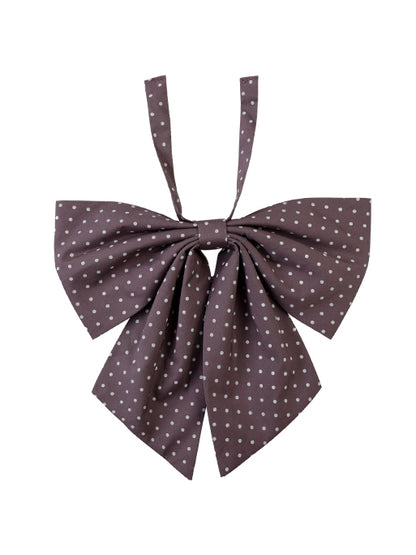 ダークリボン柄 ブルー/パープル/グリーン/ホワイト/レッド タイ ドット