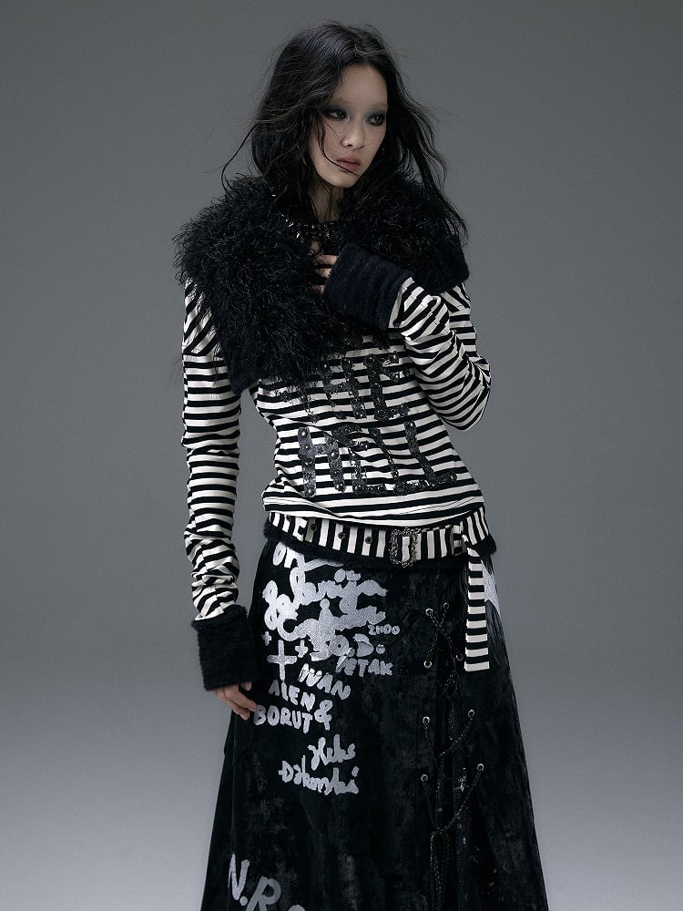 Black Coffee Faux Fur Collar