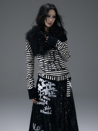 Black Coffee Faux Fur Collar