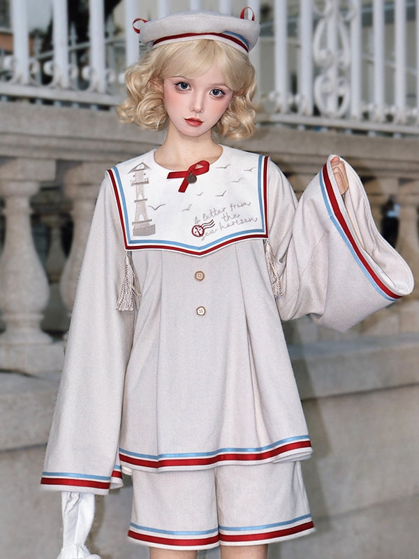 Beige Ouji Sailor Lolita Beret Hat