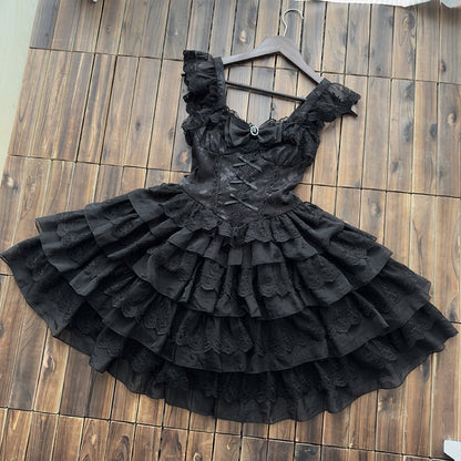 Hanayome Jumper Shiro Skirt Lolita Black Fabric Princess Dress Butterfly