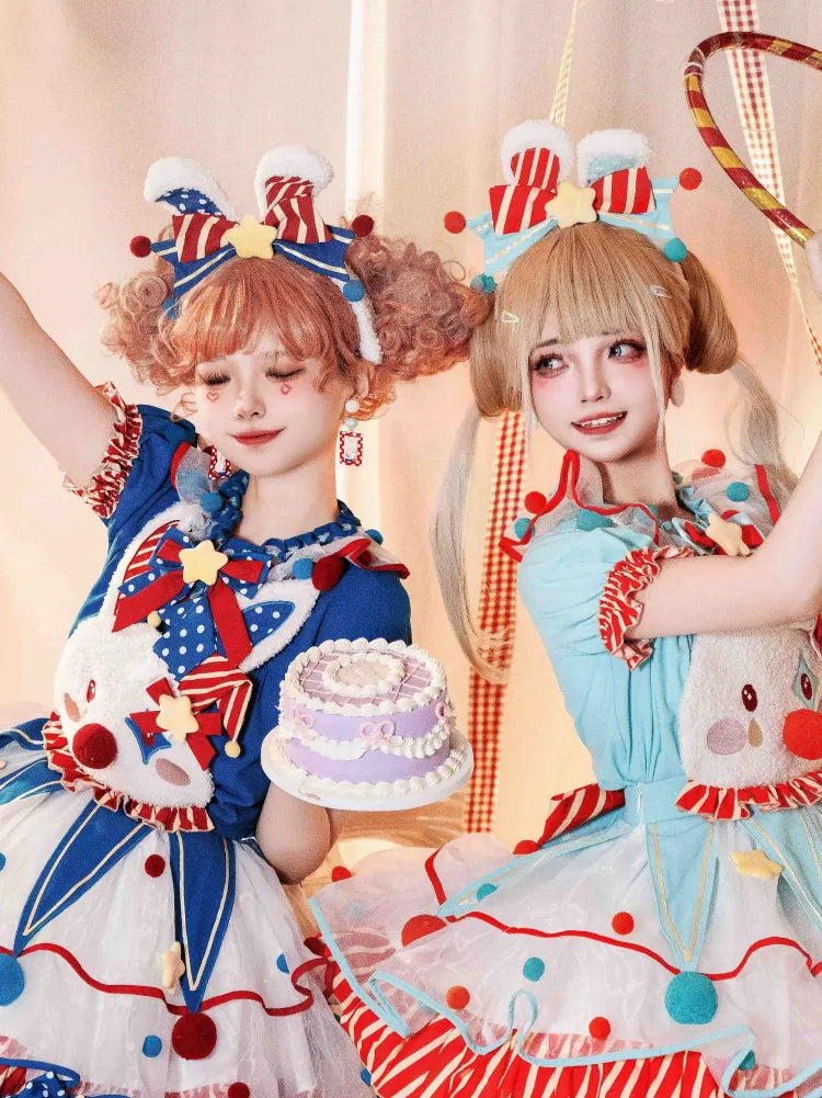 かわいいぬいぐるみのウサギの耳 KC 蝶結び