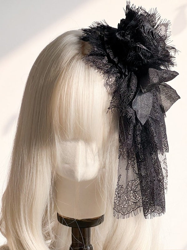 Lace Details Options – Mini Color Mesh Hat 6 Flower Gothic with