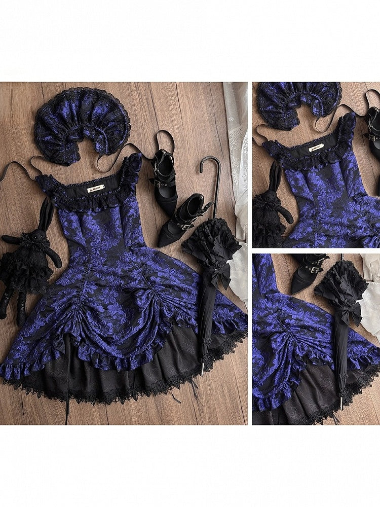 Purple Lace Trim JSK Gothic Lily - Miss Point