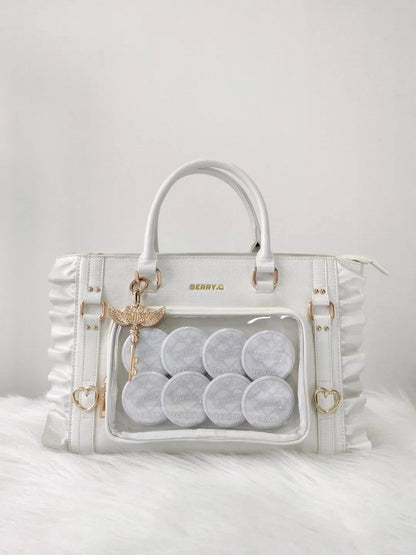 Girl Ita Magical Tote White – Iridescent Large Capacity