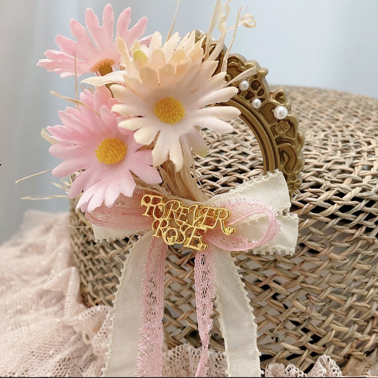 Brooch Bowknot 5 Design Letter Decorated Options Daisy Color