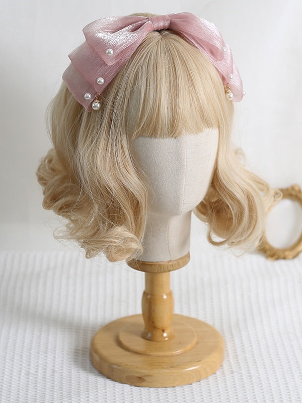 Lolita with Cute Bowknot 13 Pearlescent Decorations KC Colors Gauze Bead