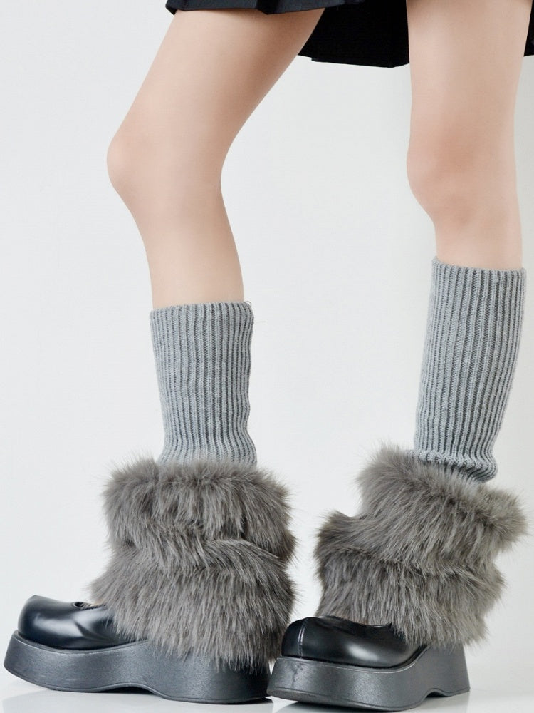 Fur 4 Y2K Warmers Plush Colors Faux Leg