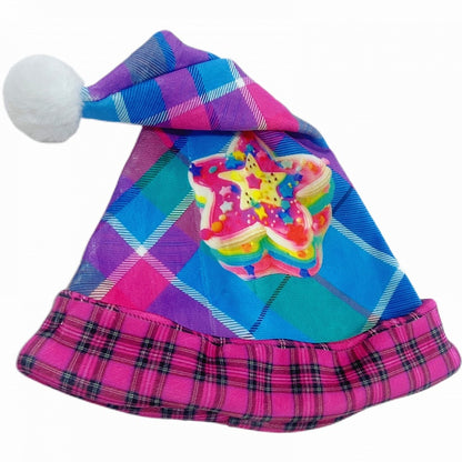 Plaid Christmas Pompon Pattern Hat Y2K Decorated Colorful/Pink