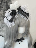Options Trim Decorated Lace Plush Bowknot 3 Rhinestone Bunny Color Detachable Ear KC