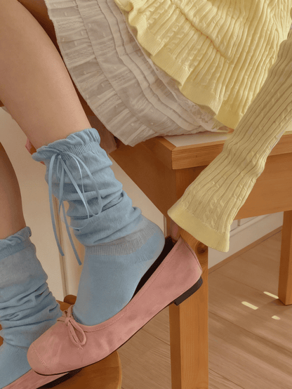Bowknot Calf Color Details 6 Options Socks