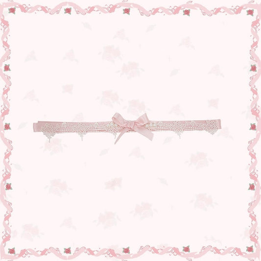 Pink Choker Necklace - Mademoiselle Pearl