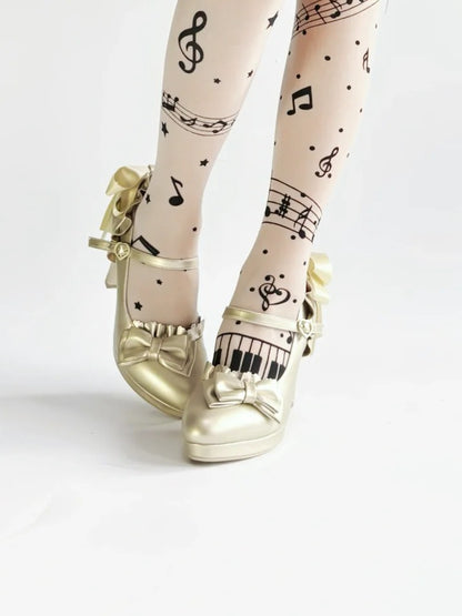 - PU-Schleife oben hoch bei Hime Golden Heels Lolita