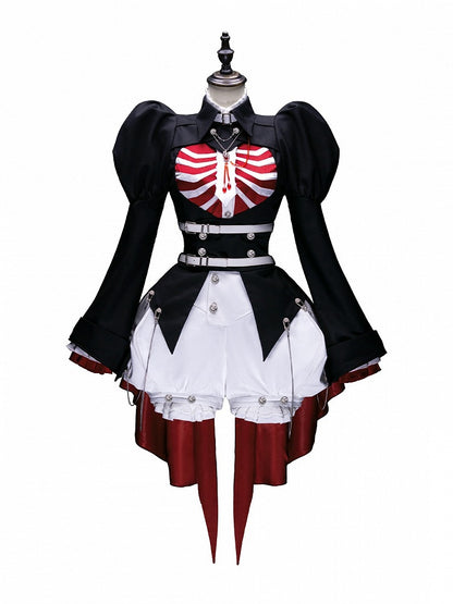 Gothic Prince Outfit Set with Jacket and Choker - Golden Koi Forest