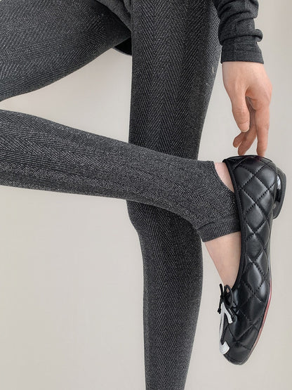 (4 Glitter Colors) Herringbone Tights Stirrup