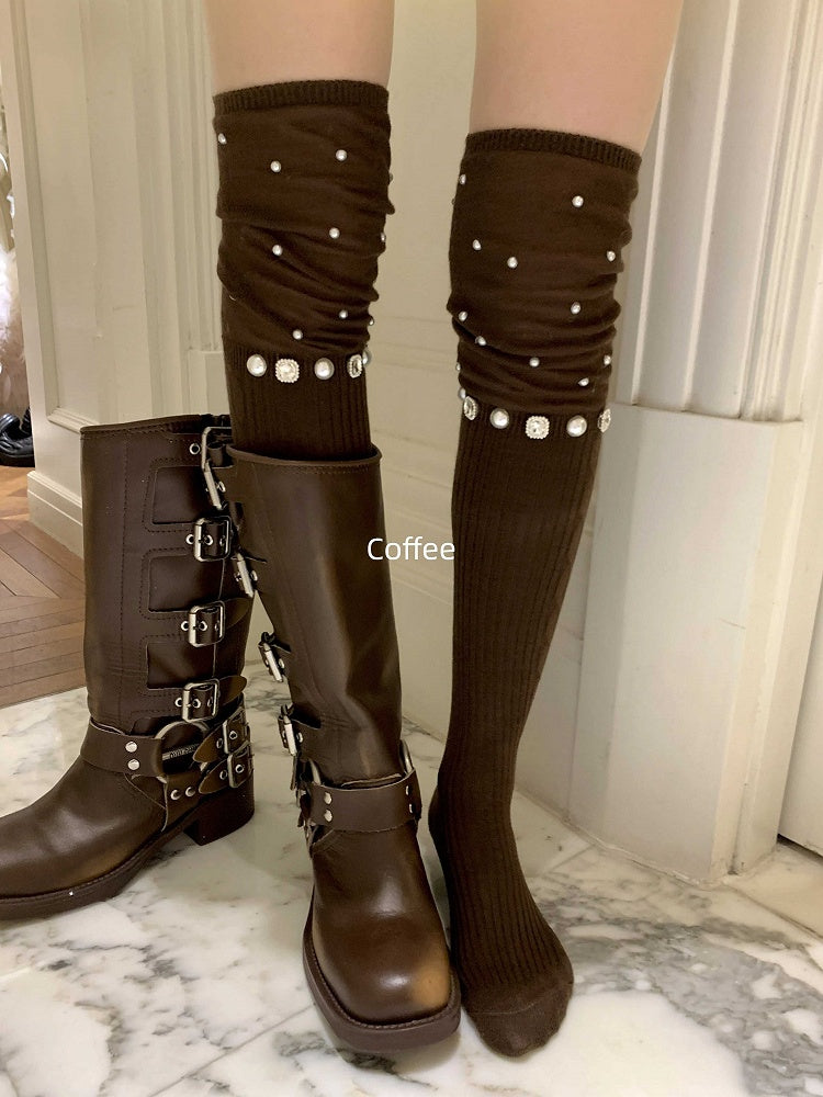 Stack with Rhinestone Colors Bead Five Accents and Over-the-Knee