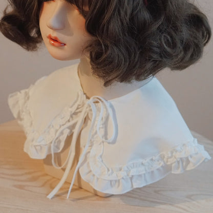 トリム取り外し可能レースカラー ホワイト