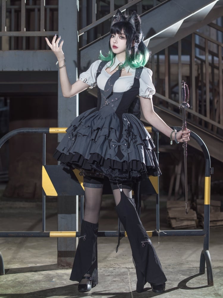 ブラックテックウェアレッグウォーマー