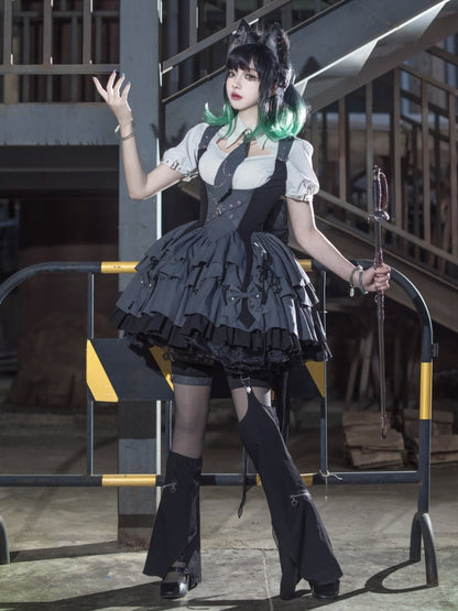 ブラックテックウェアレッグウォーマー