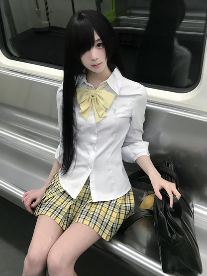 Uniform Preppy White Shirt Style JK