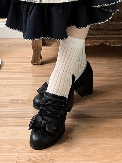 Absatzform Passform Block Slip-in Mid Slip-ons Lolita Schwarz - Elegant