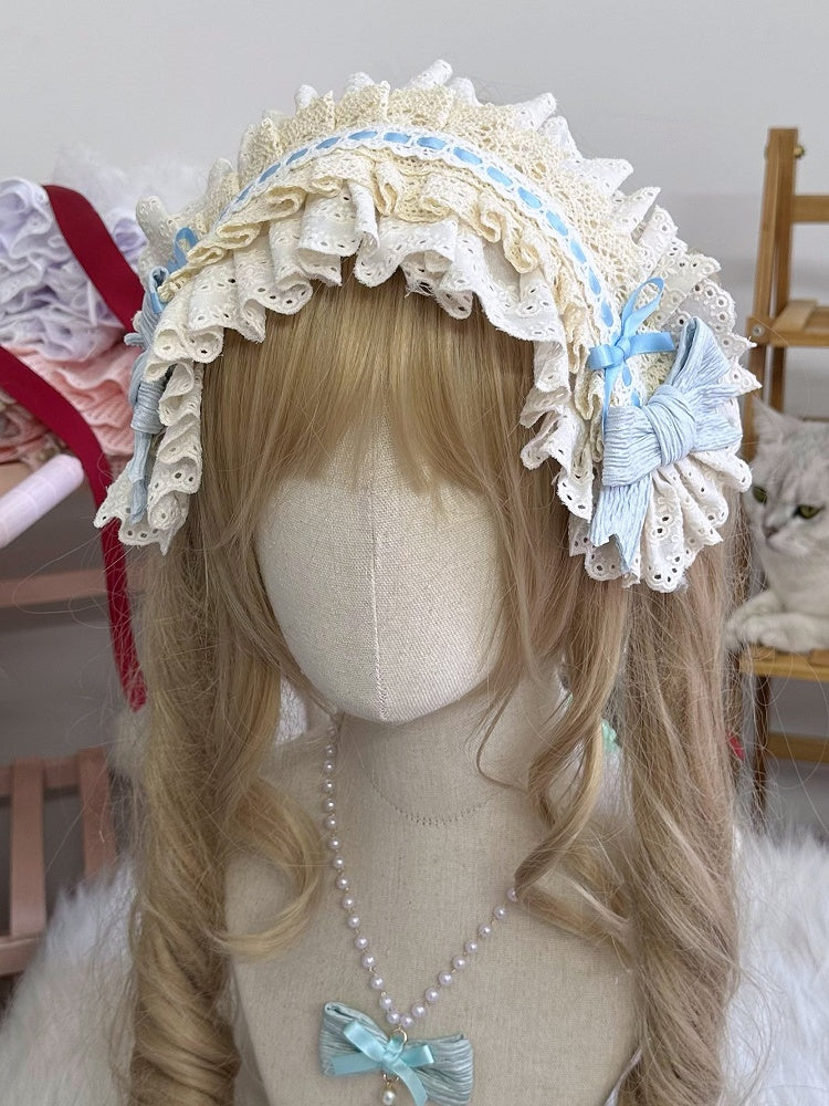 Lace Blue/Green/Purple Sweet Hairband Lolita Bowknot