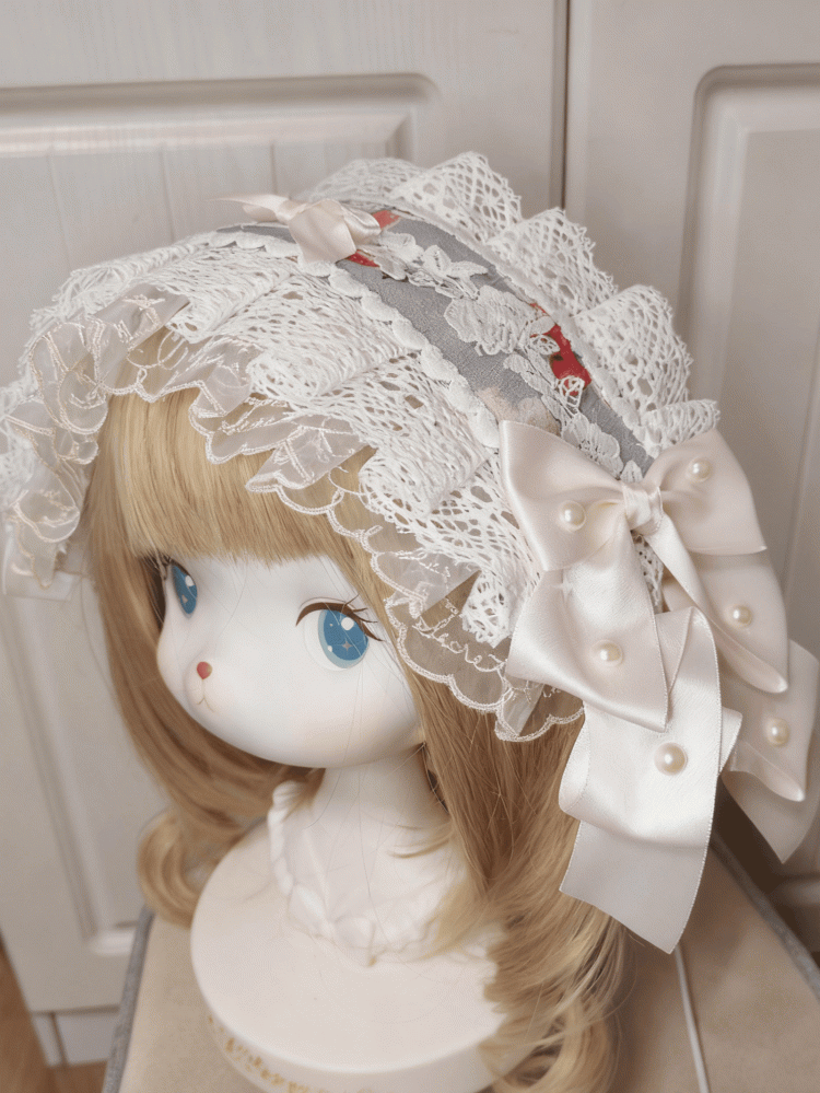 2 Color Lace Sweet Print Options Lolita Hairband Strawberry