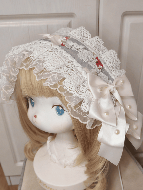 2 Color Lace Sweet Print Options Lolita Hairband Strawberry