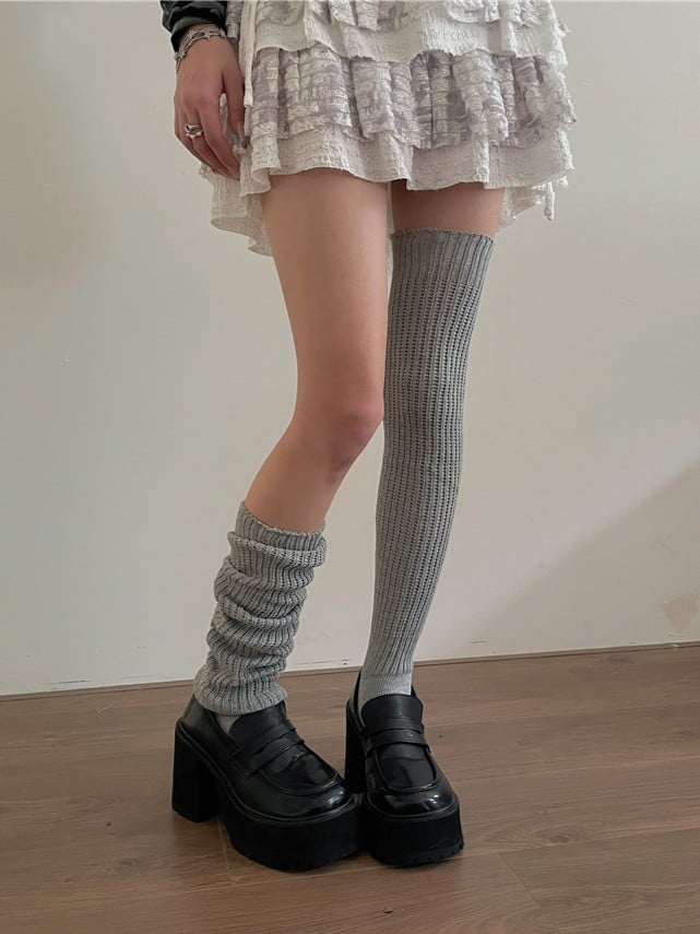 Knitted Options Length Socks Gray 60/100CM