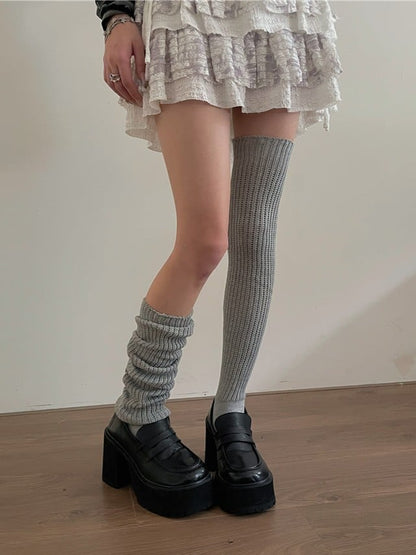 Knitted Options Length Socks Gray 60/100CM