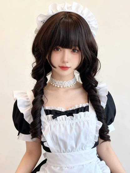 Wig Options Full 60CM Bangs 3 Curly with Color Long