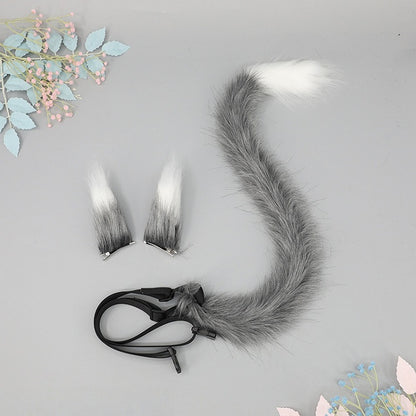Hair Faux Set Cute Lolita - + Clips 5 Fur Pair One of Kitty Colors Tail A