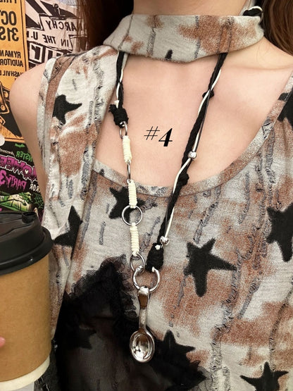 Y2K Key/Spoon Pendant Necklace