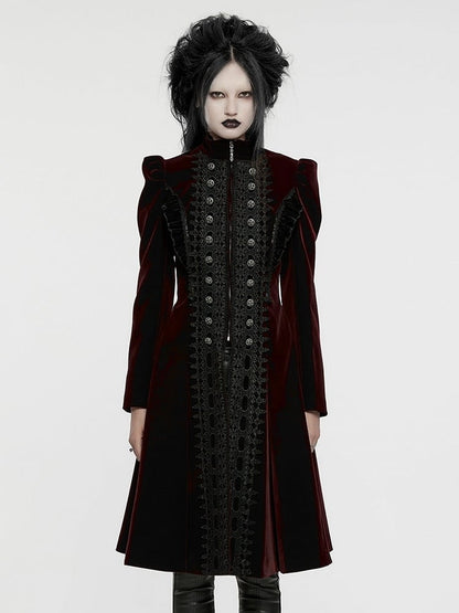Red Black Goth Gorgeous Coat Symmetric