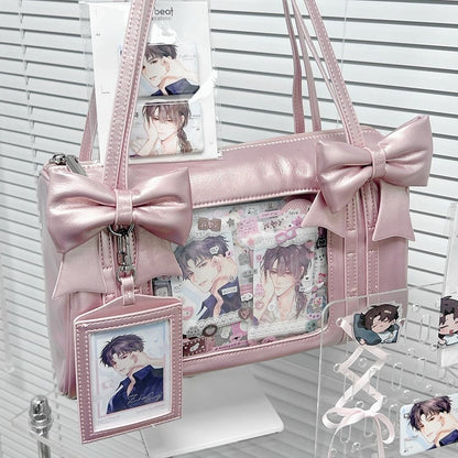 Window Daily Display with Pink Bag Bow Ita PU