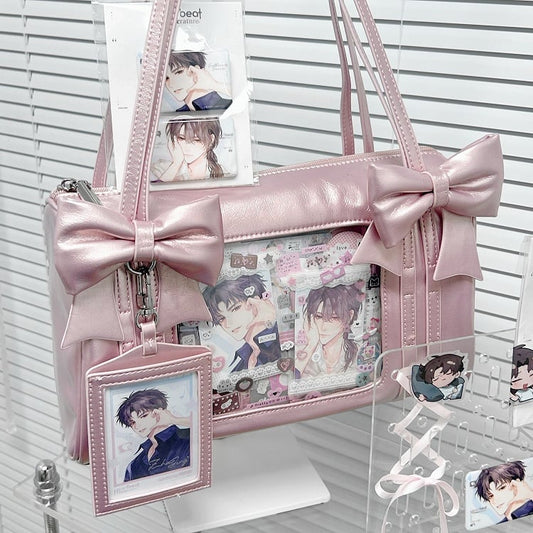 Window Daily Display with Pink Bag Bow Ita PU