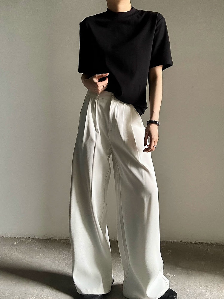 Lolita Neck Sleeve Black Ouji Short T-shirt Unisex Mock