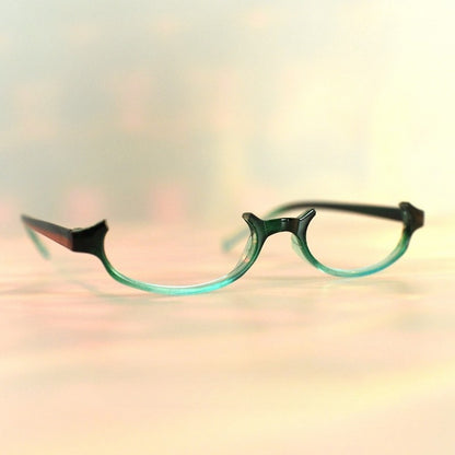 Eyeglasses Glasses Semi-rimless Cyberpunk Frame Lensless Green