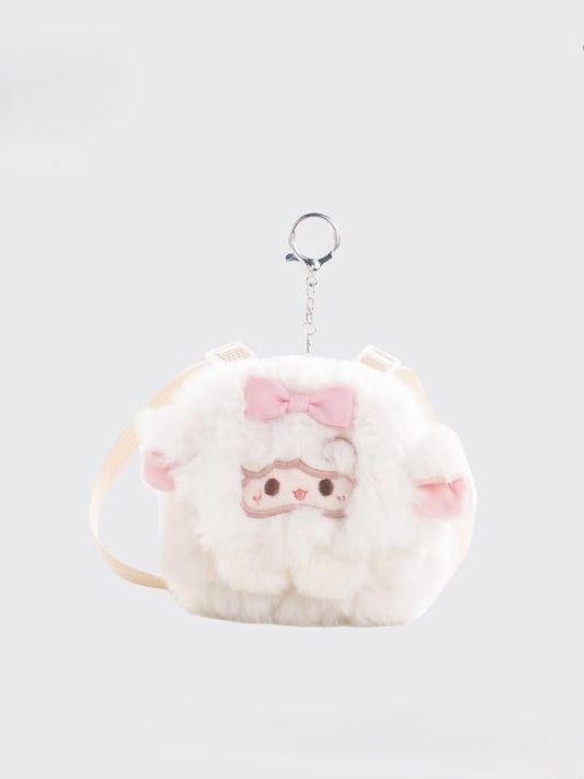 Plushie Purse Cute Chain Key White Coin Lamb-shaped