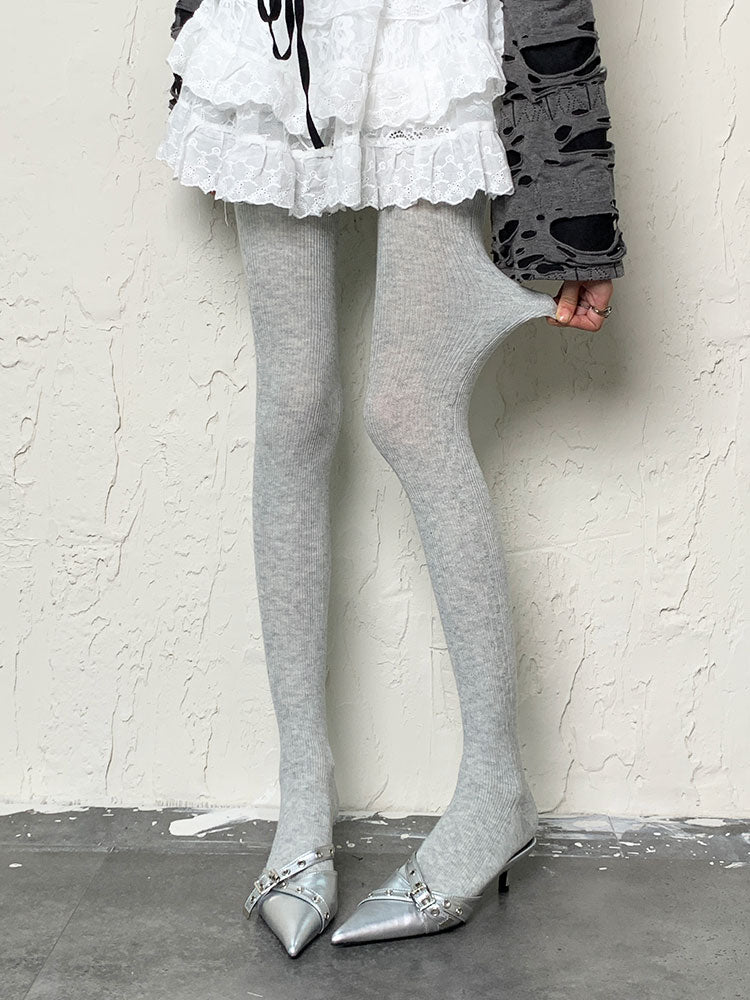 Y2K Light Gray Tights