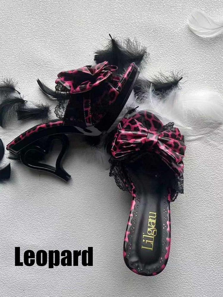 Gyaru Slingback Shoes with Heart Shaped Heels - LilGyaru
