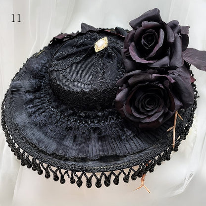 トリムゴシック11花柄レースハットビーズエレガントオプションデザインチャーム