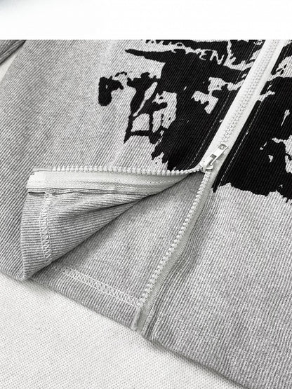 Jacke Bittersweet Print Design Grau